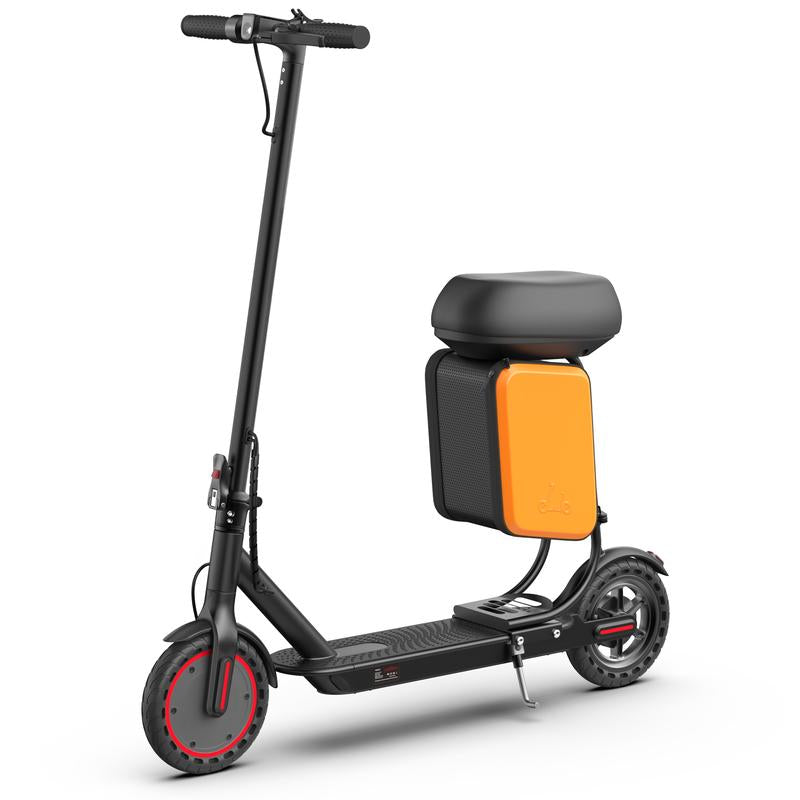 Adult Electric Scooter – 19 MPH Maximum Speed, 350W Motor, Foldable Commuter Design with App Control, Seat, and Storage Bag