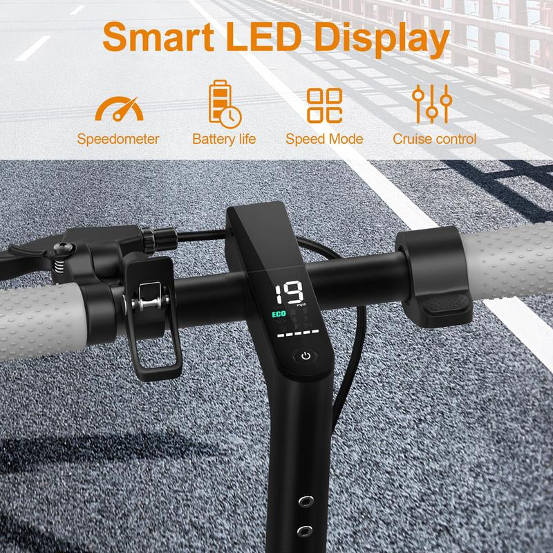 350W Motor Electric Scooter – 19 MPH Max Speed, 8.5" Honeycomb Solid Tires,12 Miles Range, Foldable Commuter Scooter with Dual Braking System & App Control E-Scooter