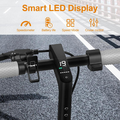 350W Motor Electric Scooter – 19 MPH Max Speed, 8.5" Honeycomb Solid Tires,12 Miles Range, Foldable Commuter Scooter with Dual Braking System & App Control E-Scooter