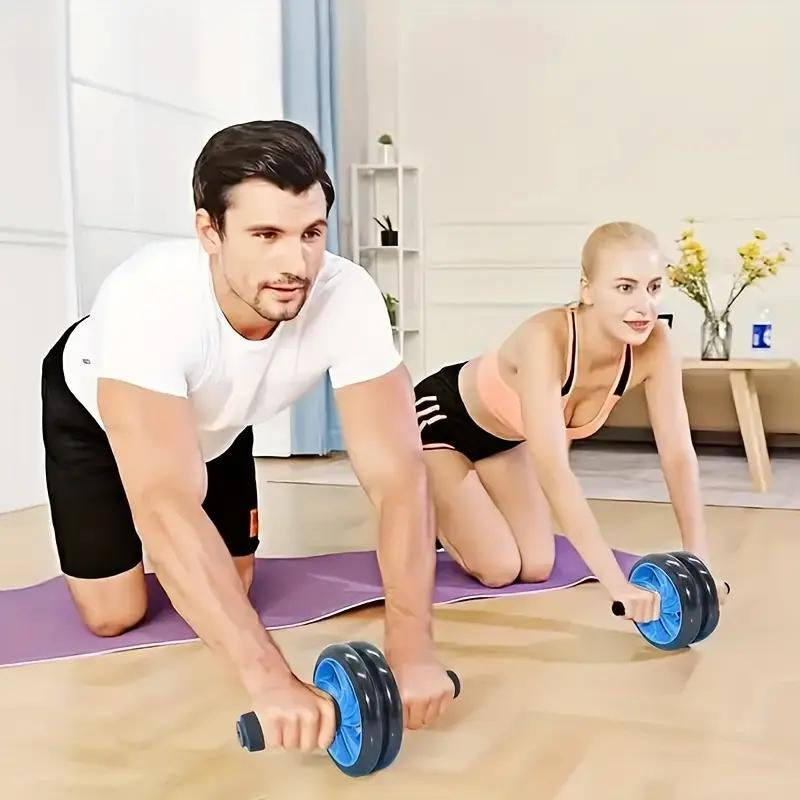 Ab Roller Wheel Workout Equipment, Abdominal Fitness Wheel for Core Muscle Training, Home Gym Exercise Roller for Abs, Arms & Back Strengthening Independence Day Tiktokshopbacktoschool，Tummy Exercise Equipment