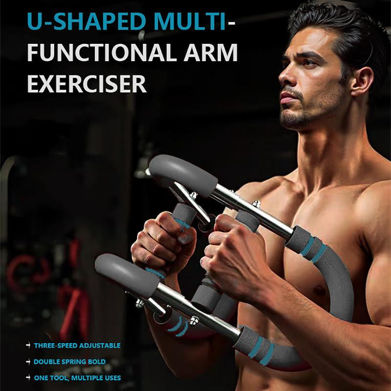 U-Shaped Arm Trainer Chest Workout Strengthen Chest and Arm Muscles Men'S Fitness Trainer Detachable Portable Spring Resistance Home Fitness Equipment Outdoor Fun