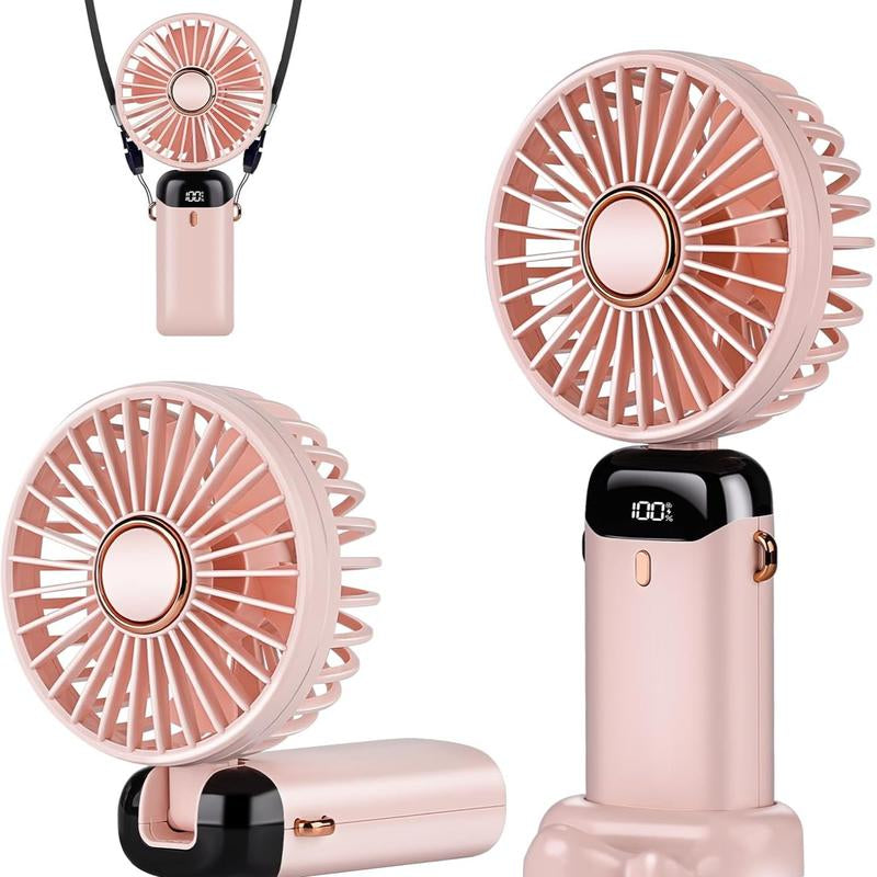 Portable Fan,4000Mah,180 Adjustable,5 Speedwind, Display Electricity in Real Time, Usbrechargeable Foldable Personal Fan