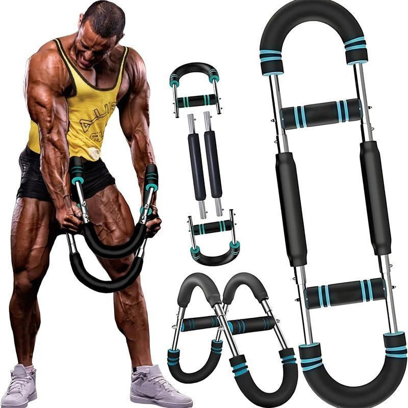 U-Shaped Arm Trainer Chest Workout Strengthen Chest and Arm Muscles Men'S Fitness Trainer Detachable Portable Spring Resistance Home Fitness Equipment Outdoor Fun