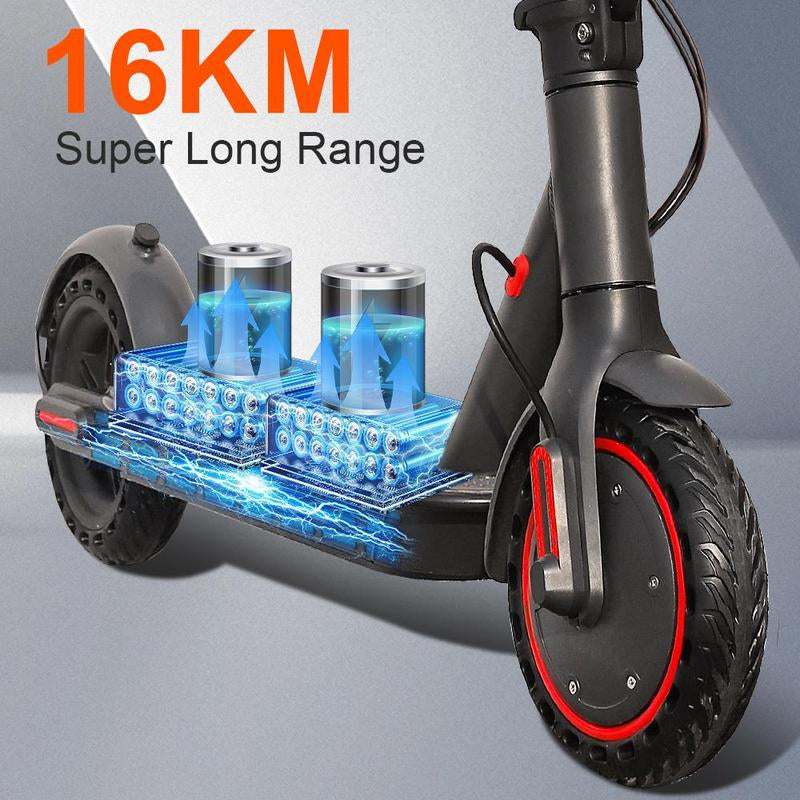 350W Motor Electric Scooter – 19 MPH Max Speed, 8.5" Honeycomb Solid Tires,12 Miles Range, Foldable Commuter Scooter with Dual Braking System & App Control E-Scooter