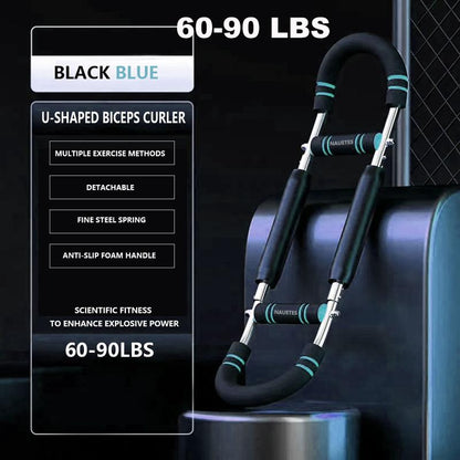 U-Shaped Arm Trainer Chest Workout Strengthen Chest and Arm Muscles Men'S Fitness Trainer Detachable Portable Spring Resistance Home Fitness Equipment Outdoor Fun