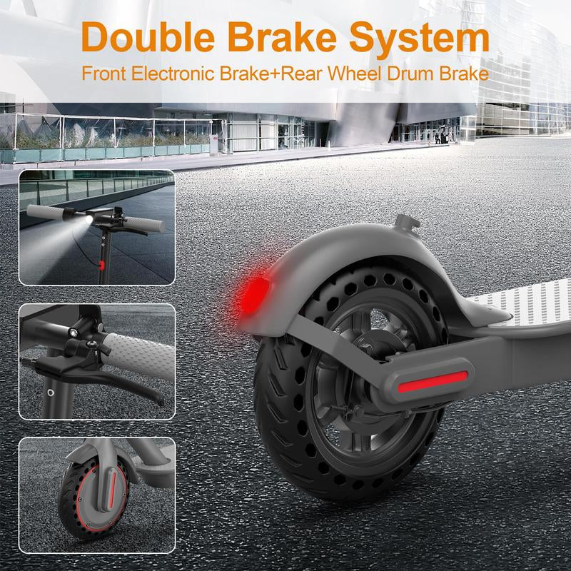 350W Motor Electric Scooter – 19 MPH Max Speed, 8.5" Honeycomb Solid Tires,12 Miles Range, Foldable Commuter Scooter with Dual Braking System & App Control E-Scooter