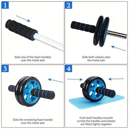 Ab Roller Wheel Workout Equipment, Abdominal Fitness Wheel for Core Muscle Training, Home Gym Exercise Roller for Abs, Arms & Back Strengthening Independence Day Tiktokshopbacktoschool，Tummy Exercise Equipment