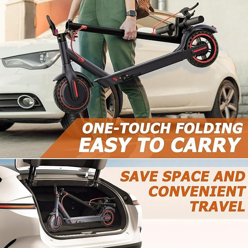 350W Motor Electric Scooter – 19 MPH Max Speed, 8.5" Honeycomb Solid Tires,12 Miles Range, Foldable Commuter Scooter with Dual Braking System & App Control E-Scooter