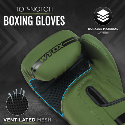 WYOX Boxing Gloves for Men & Women - Pro Boxing Training, Sparring, Maya Hide Leather, Muay Thai, MMA, Kickboxing Gloves, Durable & Breathable