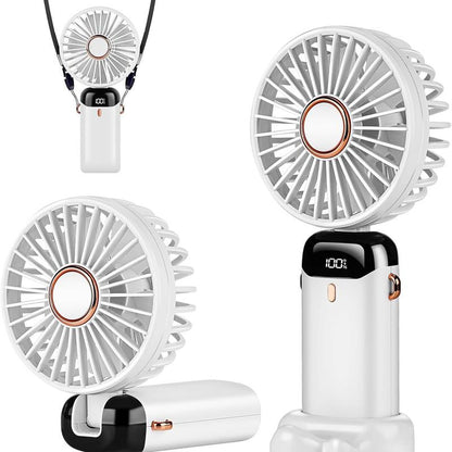 Portable Fan,4000Mah,180 Adjustable,5 Speedwind, Display Electricity in Real Time, Usbrechargeable Foldable Personal Fan