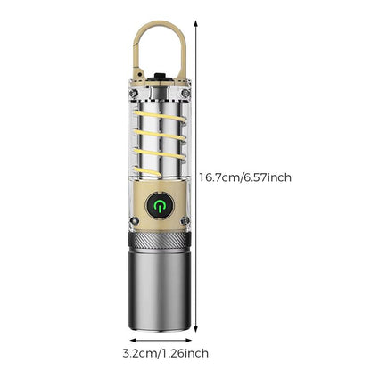 Rechargeable LED Flashlight with 360° Camping Lantern – Super Bright, Long Range Flashlight for Camping, Hiking, Emergencies, Outdoor Adventures, Home & Daily Use
