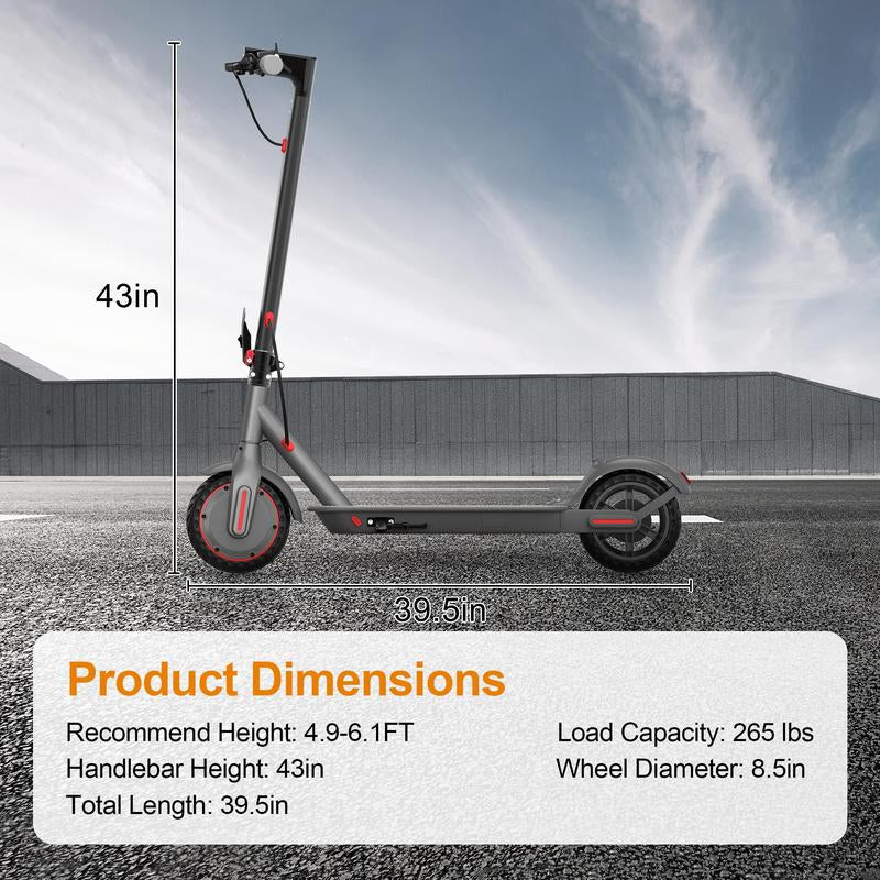 350W Motor Electric Scooter – 19 MPH Max Speed, 8.5" Honeycomb Solid Tires,12 Miles Range, Foldable Commuter Scooter with Dual Braking System & App Control E-Scooter