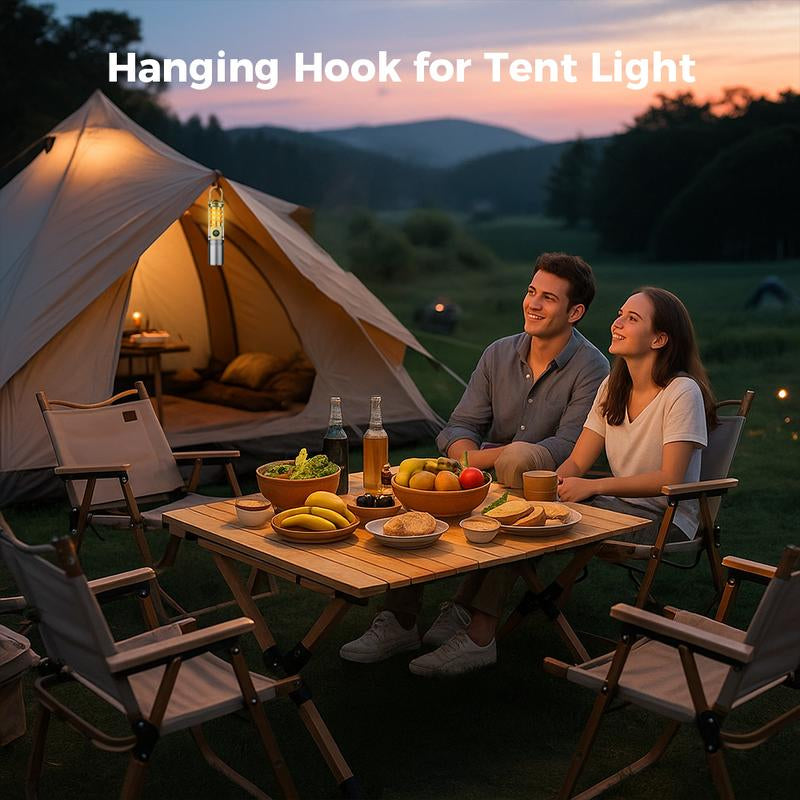 Rechargeable LED Flashlight with 360° Camping Lantern – Super Bright, Long Range Flashlight for Camping, Hiking, Emergencies, Outdoor Adventures, Home & Daily Use