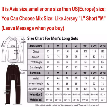 Spring/Autumn Belgium Cycling Jersey 9D Bib Set MTB Uniform Bike Clothing Quick Dry Bicycle Clothes Men‘s Long Cycling Wear-1